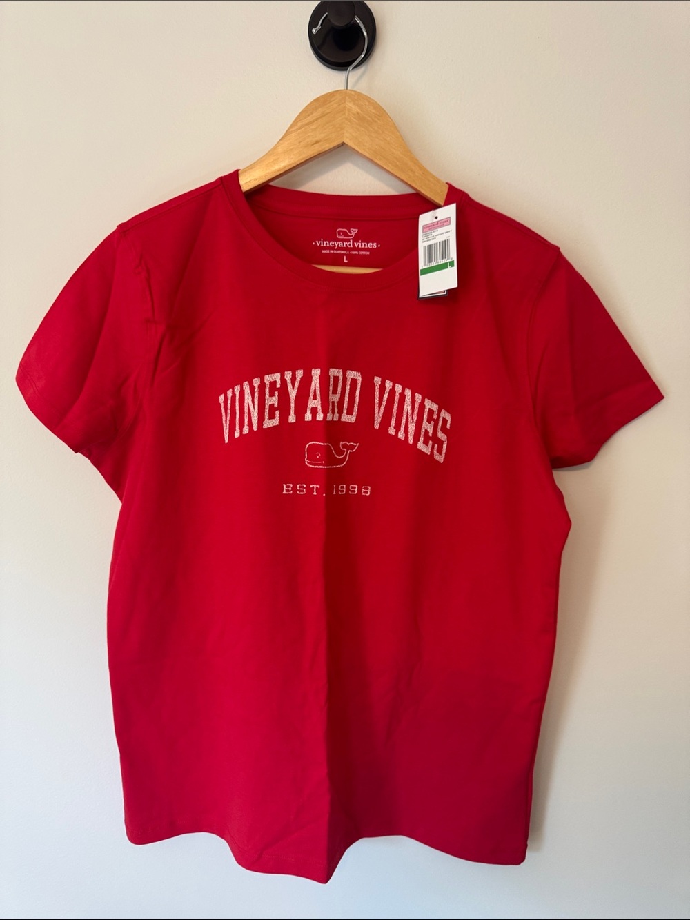 Vineyard Vines Red Short Sleeve Logo Tee